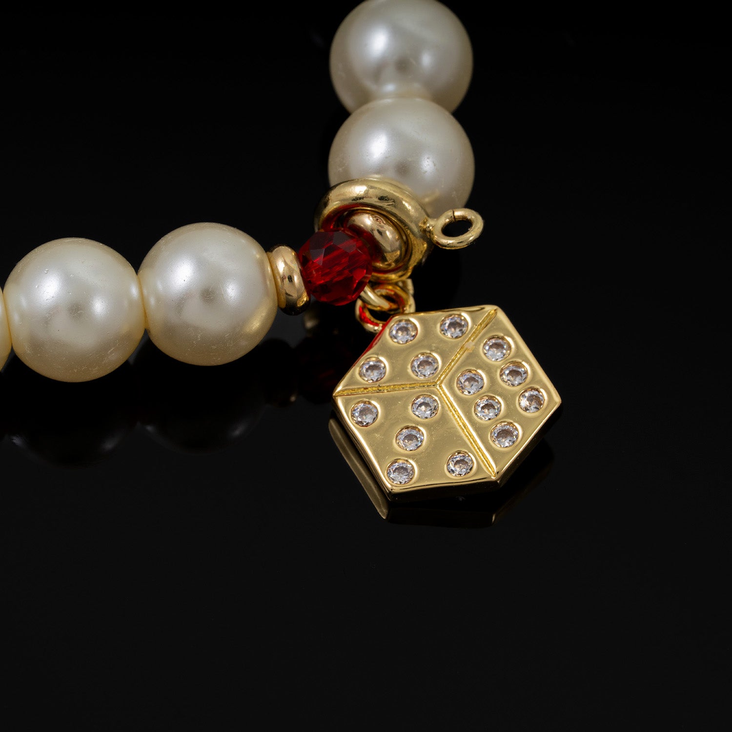 Rouge Charm Bracelet (Red Heart, Big Martini, Dice)