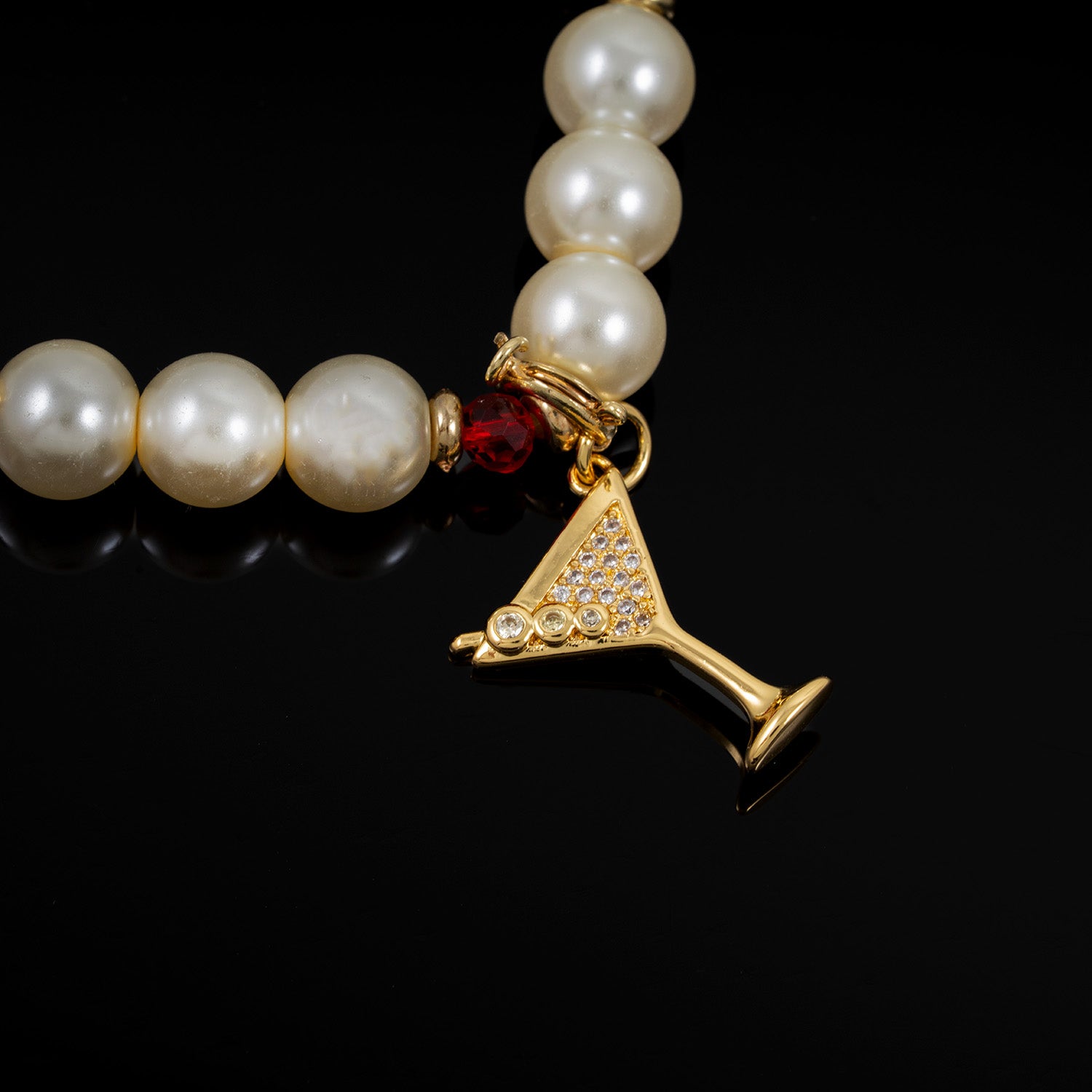 Rouge Charm Bracelet (Red Heart, Big Martini, Dice)