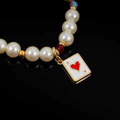 Rouge Charm Bracelet (Red Heart, Dice, Good Luck)