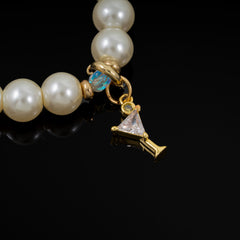 Roulette Charm Bracelet (Red Diamond, Small Clear Martini)