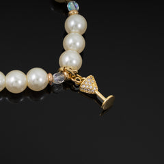 Roulette Charm Bracelet (Small Sparkly Martini, Apple)