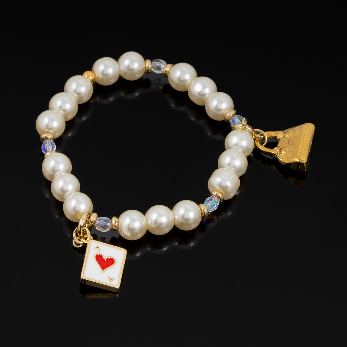 Roulette Charm Bracelet (Big Purse, Red Heart)