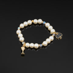 Roulette Charm Bracelet (Black Spade, Small Sparkly Martini)