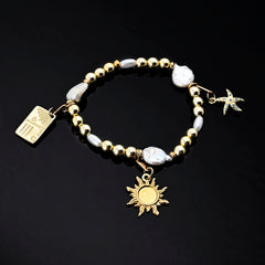 Isola Charm Bracelet (Postcard, Sun, Spotted Blue Starfish)