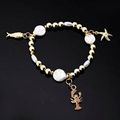 Isola Charm Bracelet (Lobster, Fish, Spotted Blue Starfish)