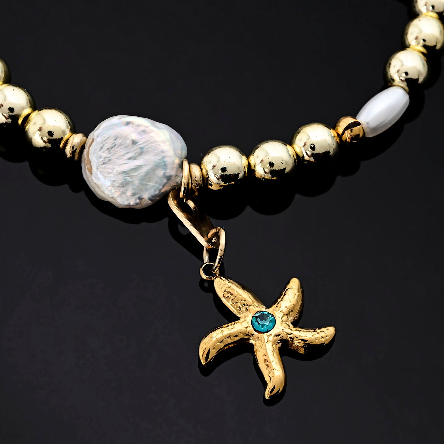 Isola Charm Bracelet (Turtle, Seashell, Blue Starfish)