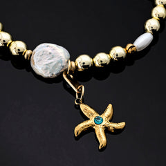 Isola Charm Bracelet (Turtle, Seashell, Blue Starfish)