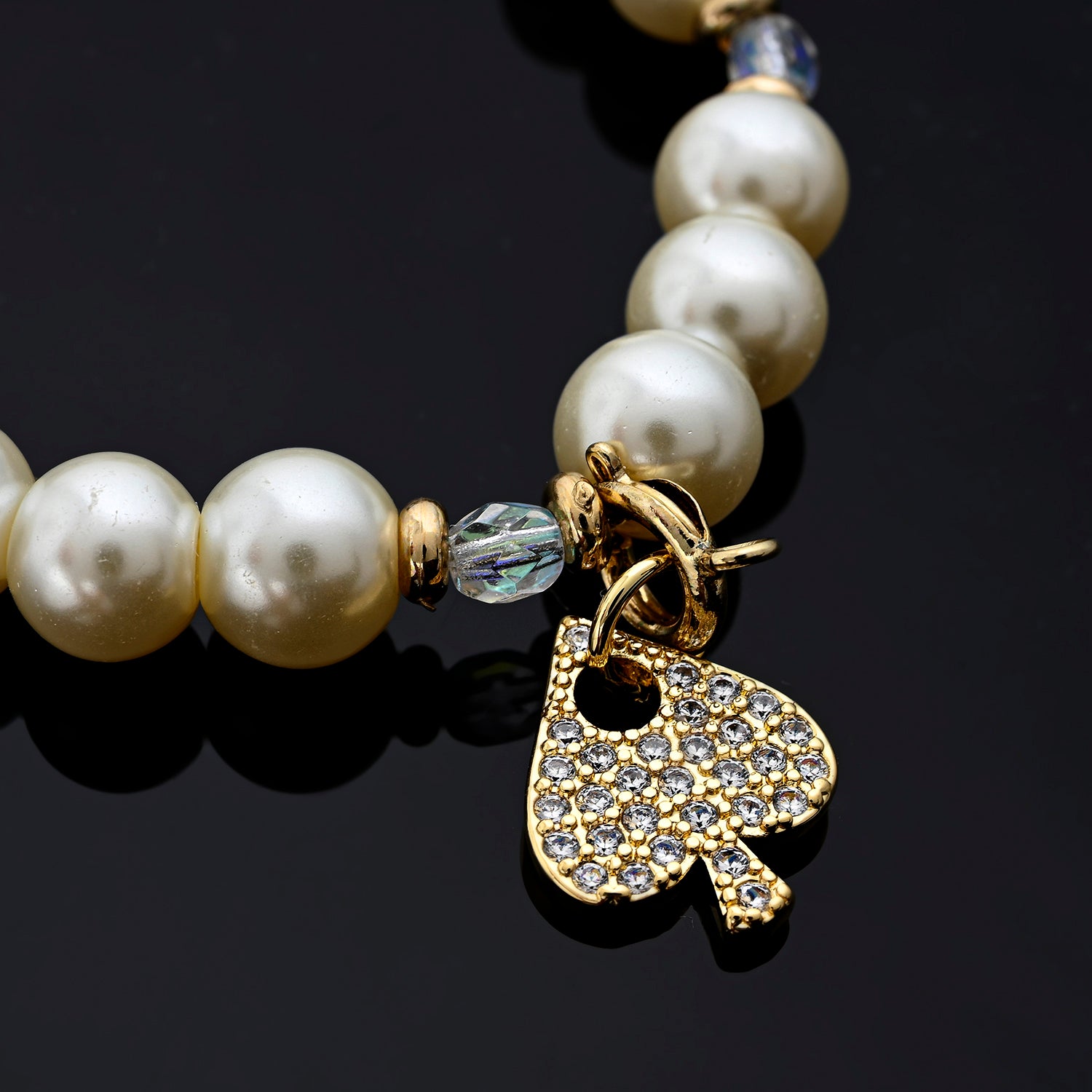 Roulette Charm Bracelet (Star, Sparkly Spade)