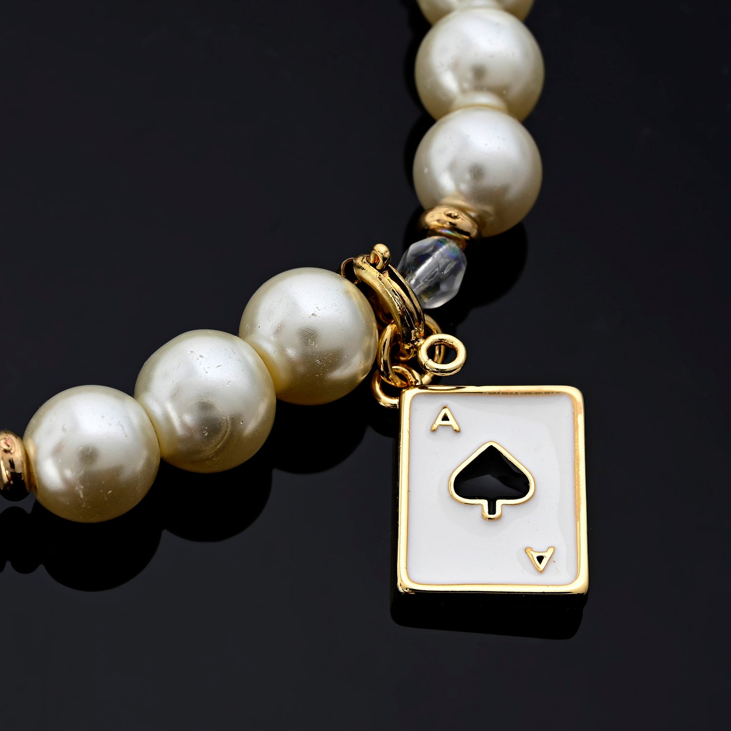 Roulette Charm Bracelet (Big Purse, Black Spade)