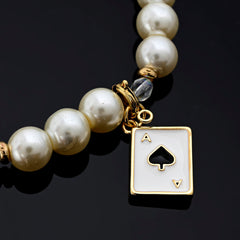 Roulette Charm Bracelet (Big Purse, Black Spade)