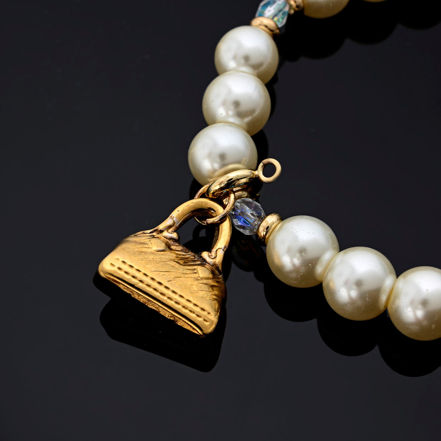 Roulette Charm Bracelet (Big Purse, Black Spade)