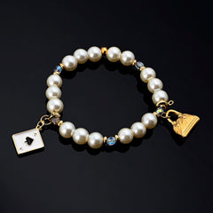 Roulette Charm Bracelet (Big Purse, Black Spade)