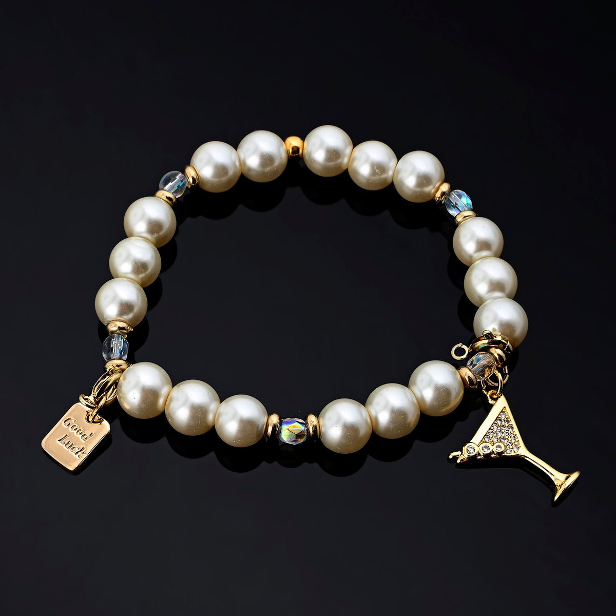 Roulette Charm Bracelet (Good Luck, Big Martini)