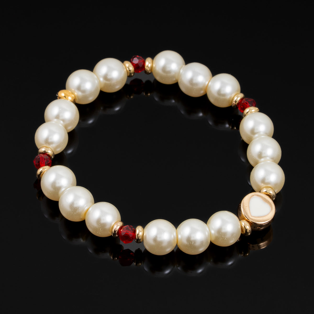 White Heart Bracelet